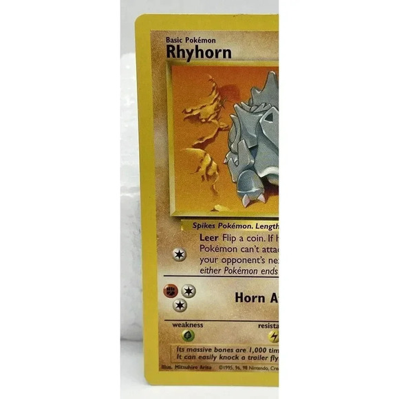 Unlimited Jungle Rhyhorn 61/64 Pokemon Card Non Halo WOTC Vintage NM - Picture 2 of 6